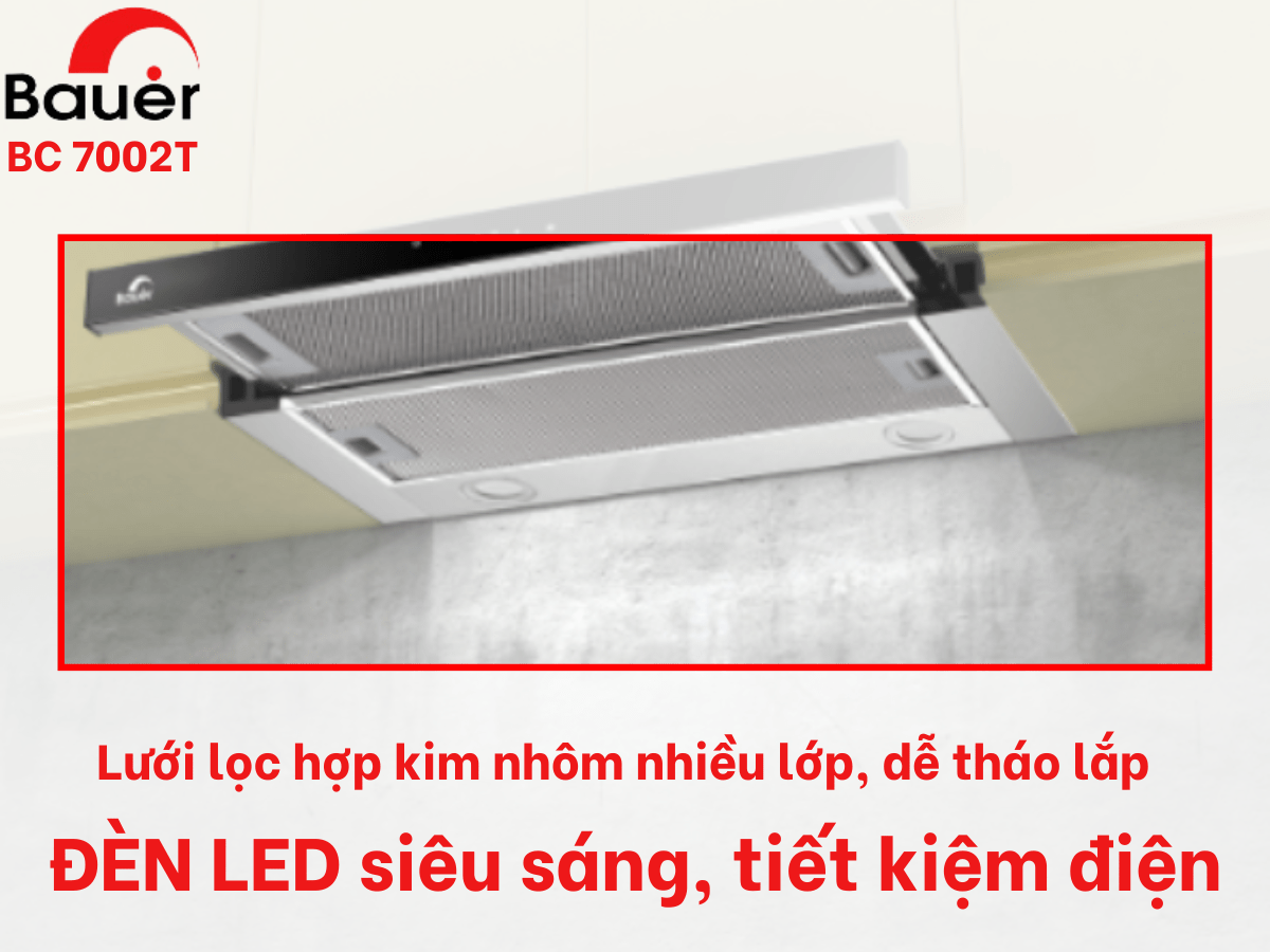 Máy Hút Mùi Âm Tủ Bauer BC 7002T