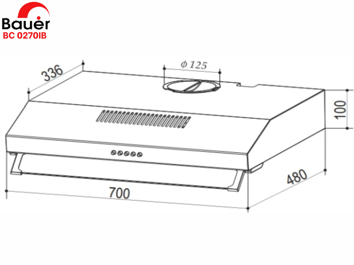 Máy Hút Mùi Cổ Điển Bauer BC 0270IB