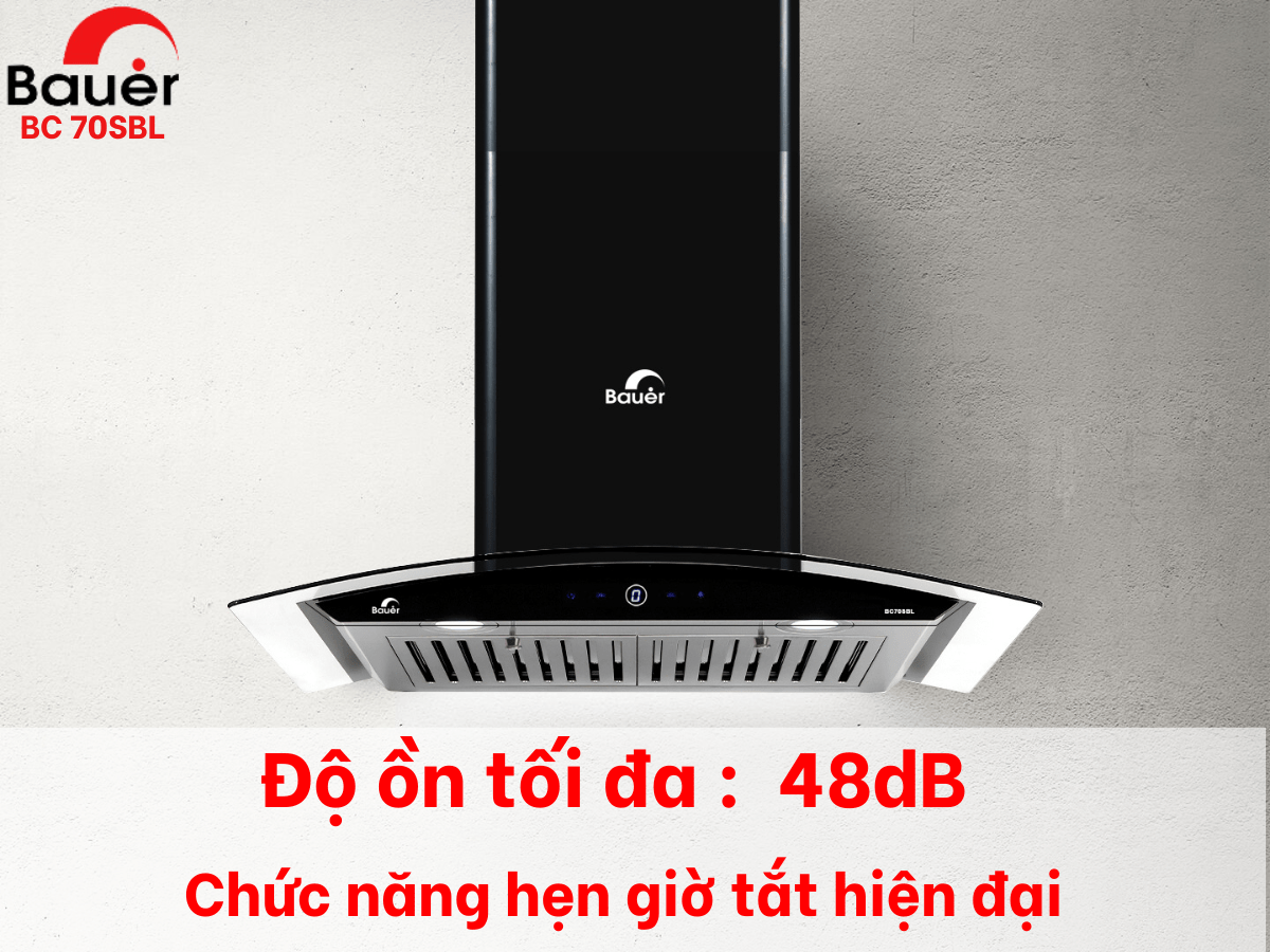 Máy Hút Mùi Gắn Tường Bauer BC 70SBL