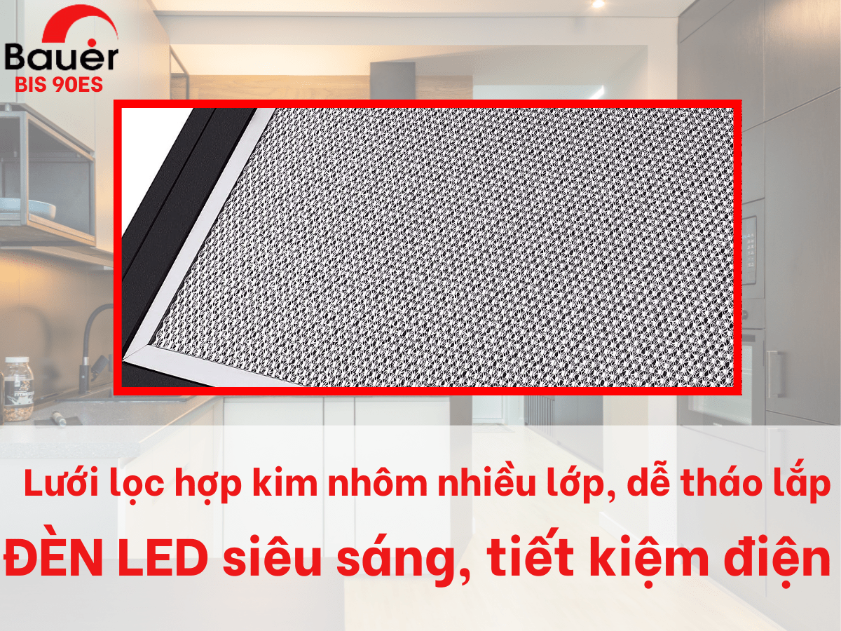 Máy Hút Mùi Treo Tường Bauer BC 90ES
