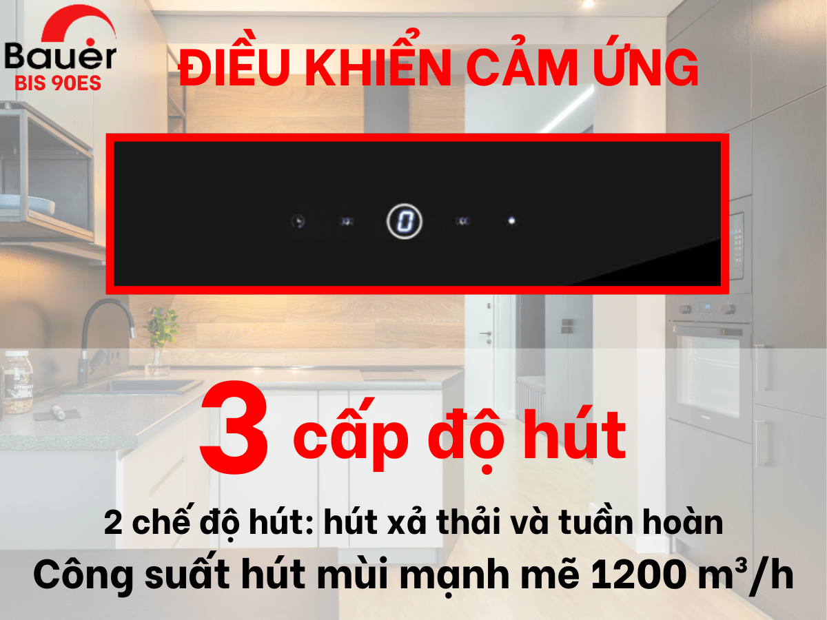 Máy Hút Mùi Treo Tường Bauer BC 90ES