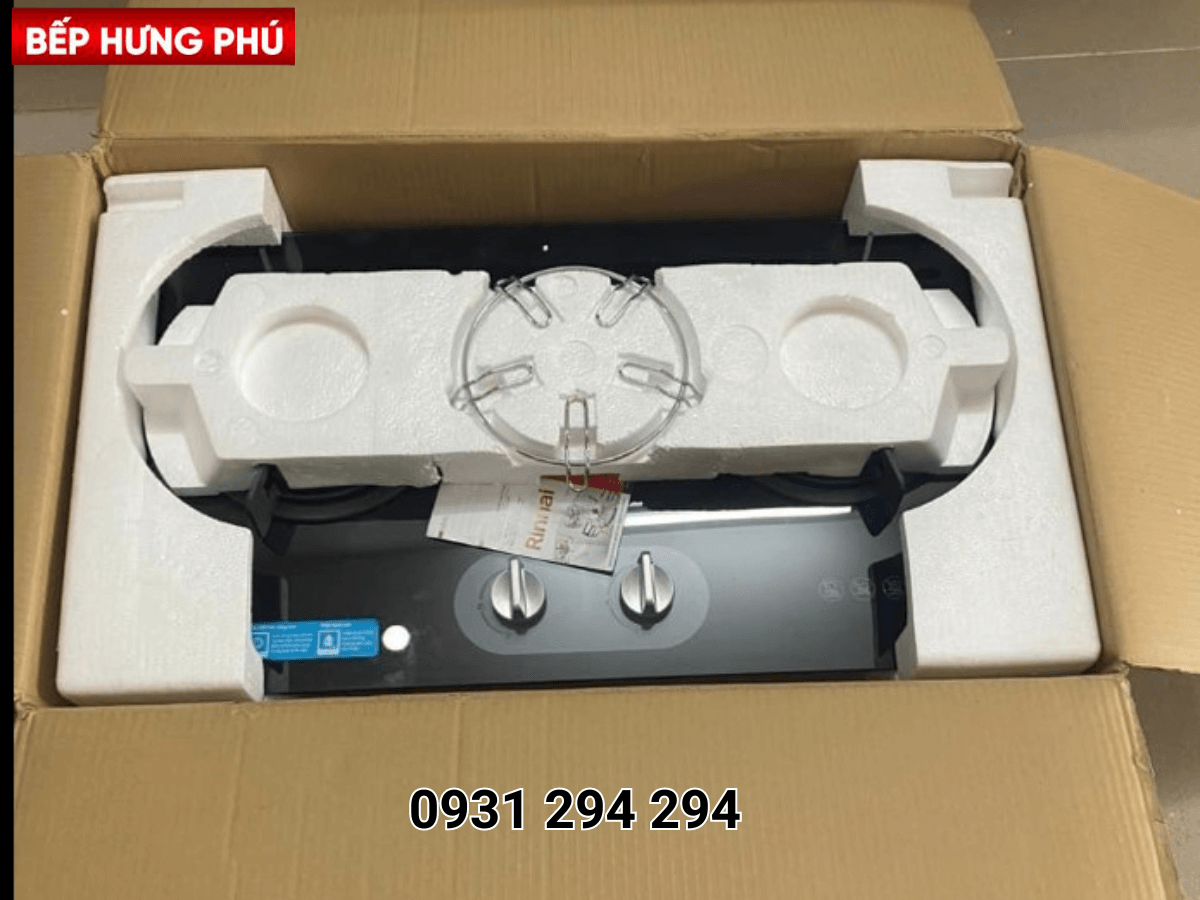 bếp gas âm Rinnai RVB-220G(BG) đầy đủ linh phụ kiện