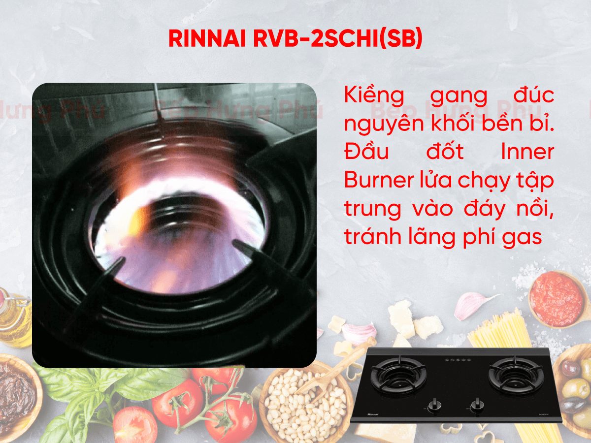 Bếp gas âm Rinnai RVB-2SCHi(SB)