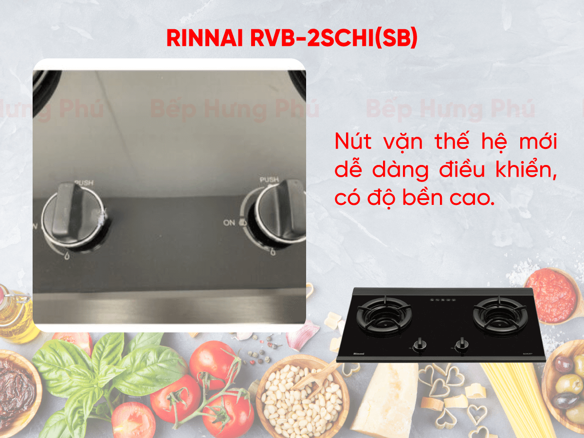 Bếp gas âm Rinnai RVB-2SCHi(SB)