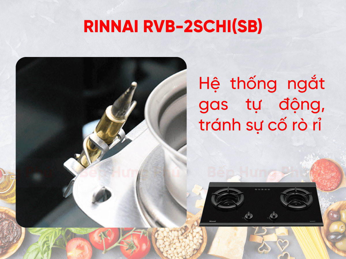 Bếp gas âm Rinnai RVB-2SCHi(SB)