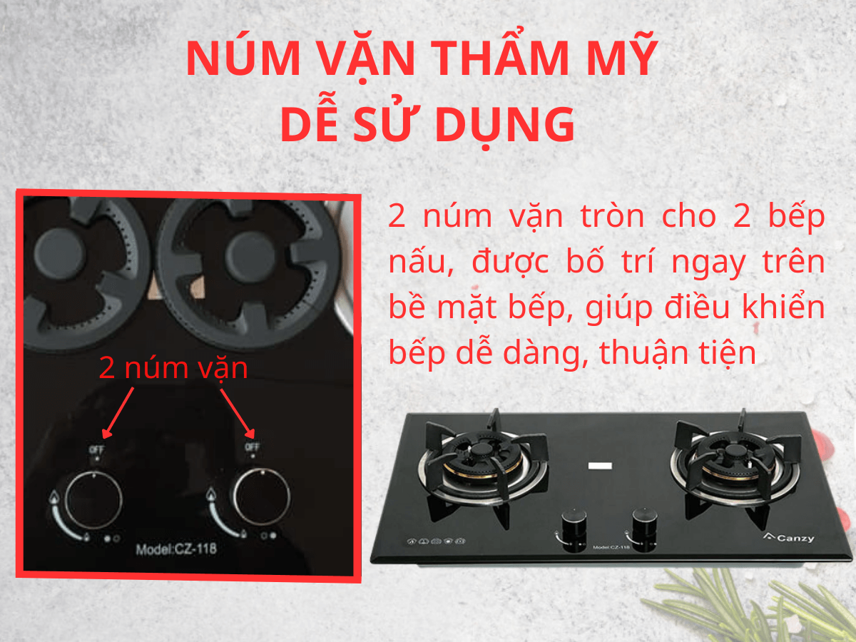 Núm vặn thẩm mỹ, dễ sử dụng
