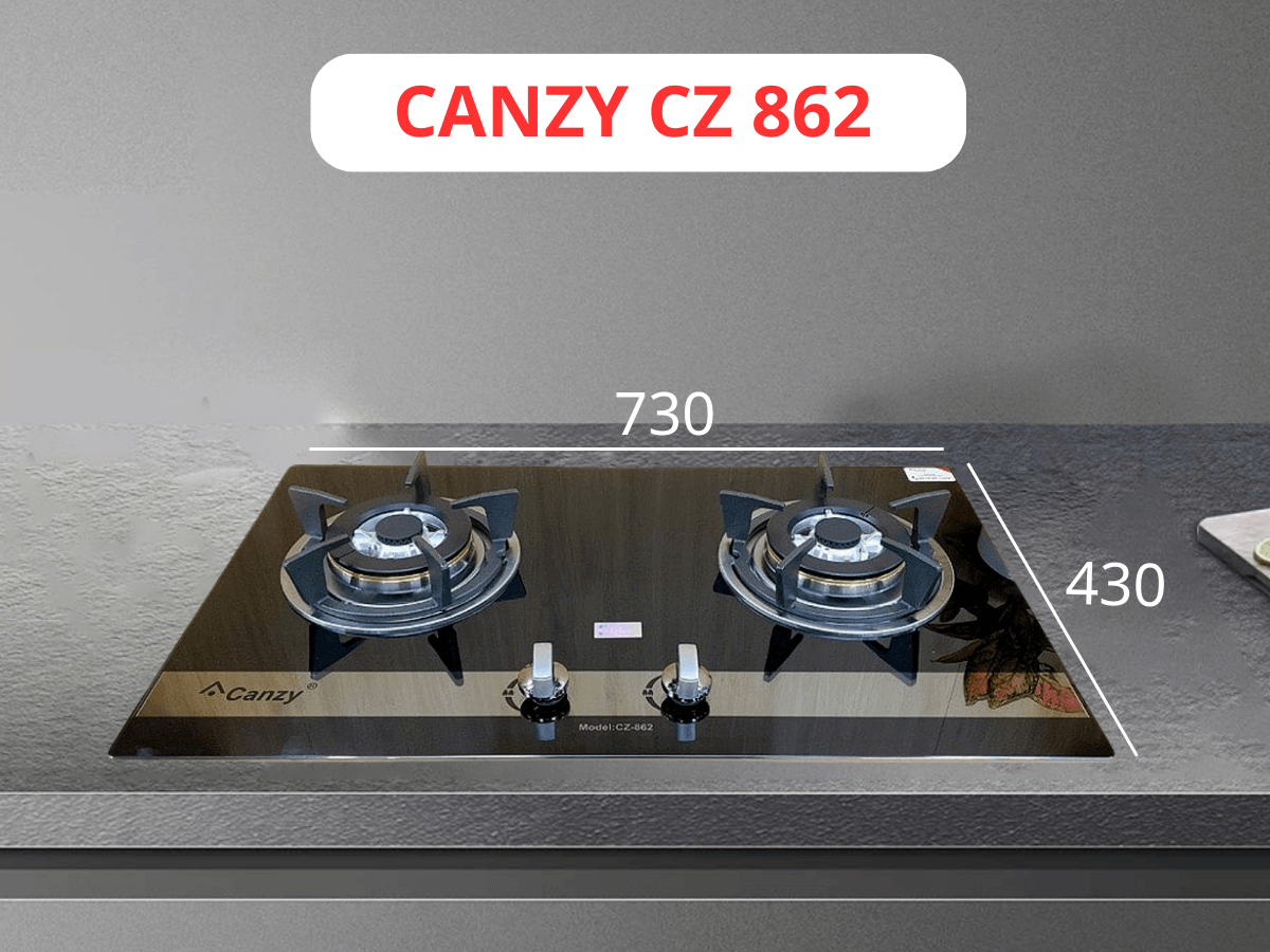 Bếp Gas Canzy CZ 862 thiết kế lắp âm sang trọng