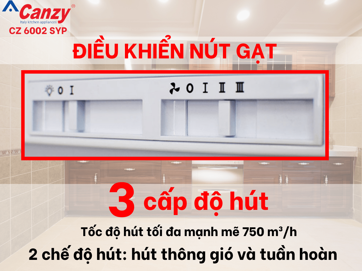 Máy hút mùi âm tủ Canzy CZ 6002 SYP
