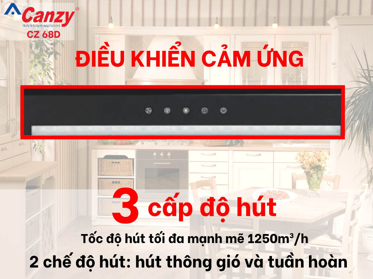 Máy hút mùi âm tủ Canzy CZ 68D