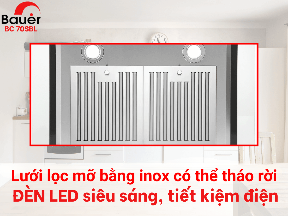 Máy hút mùi Bauer BC 70SBL