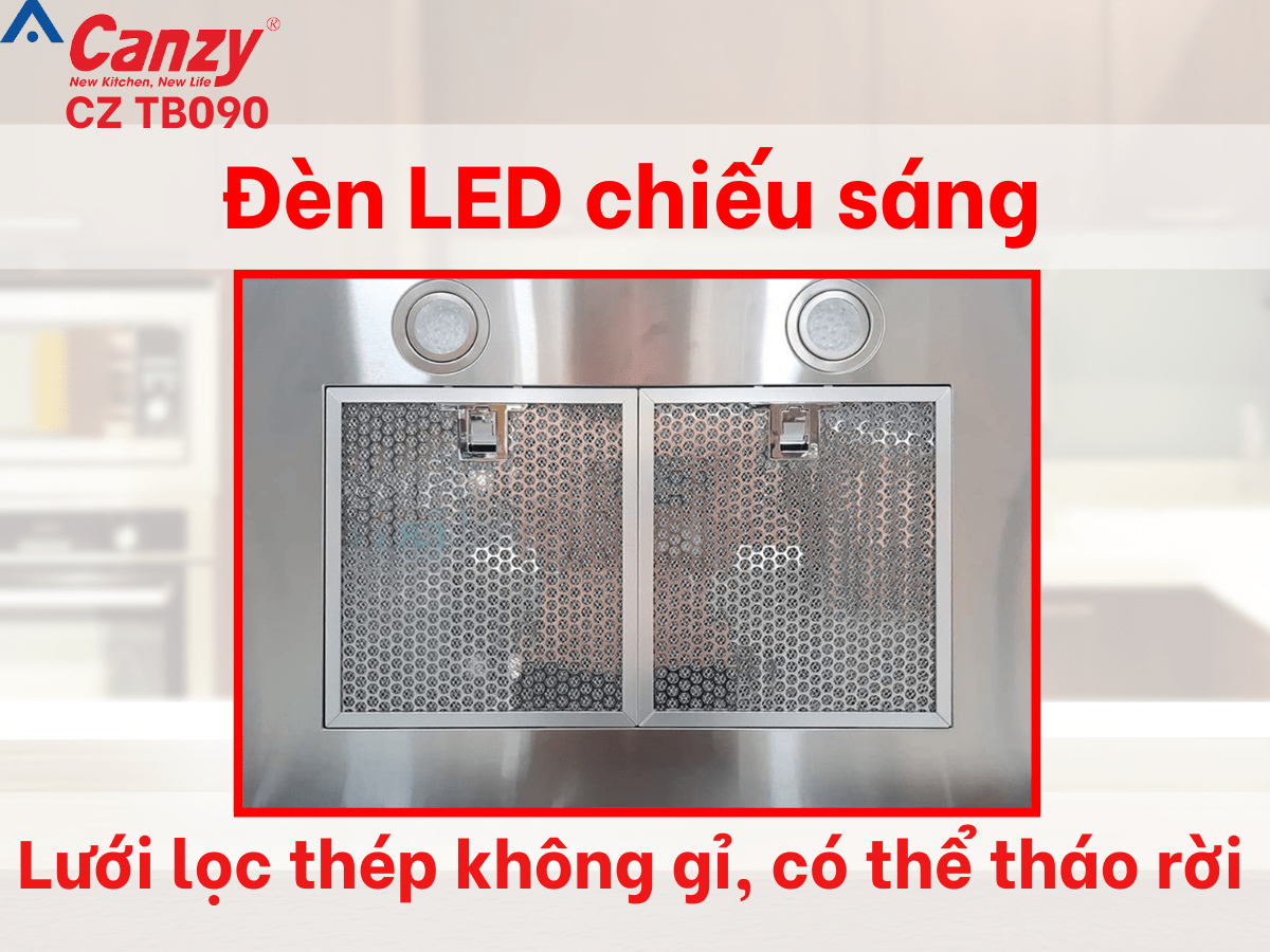 Máy hút mùi gắn tường Canzy CZ TB090