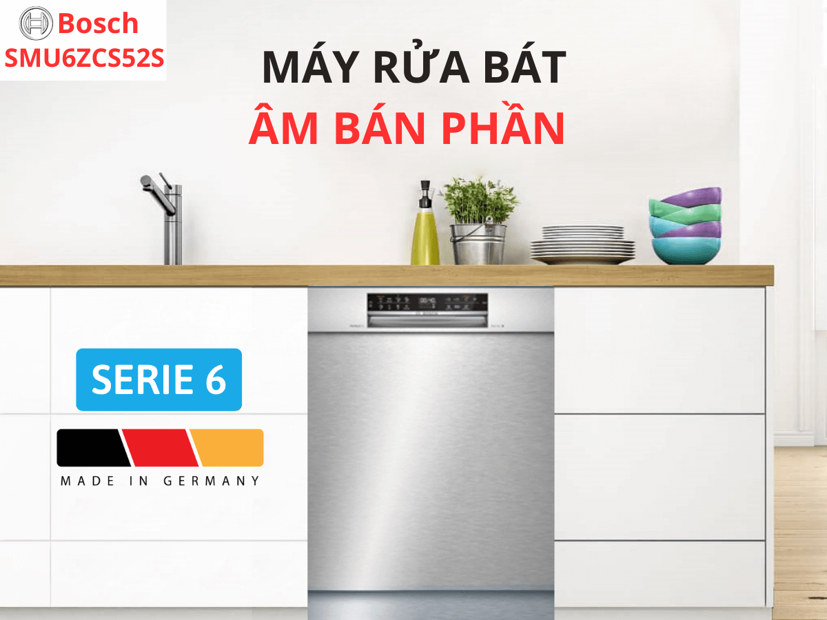 máy rửa bát âm bán phần bosch smu6zcs52s