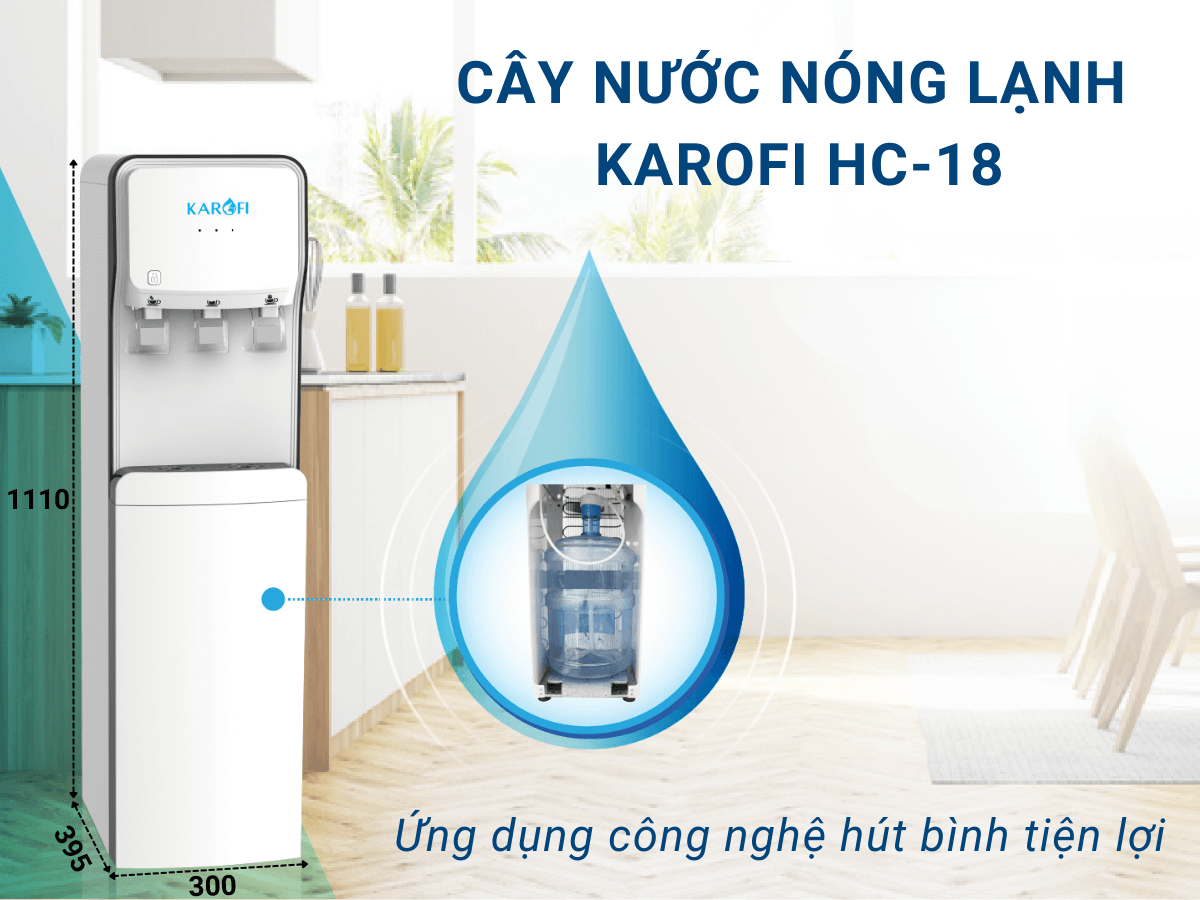 Cây nước nóng lạnh Karofi HC-18