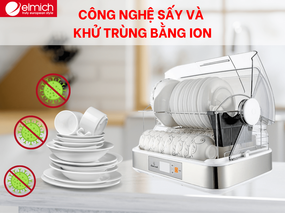 Máy sấy chén bát Elmich Smartcook DDS-3906