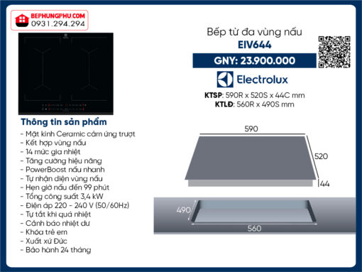 Bếp từ Electrolux EIV644