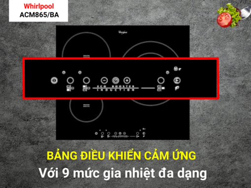 bảng điều khiển bếp từ whirlpool acm865_ba Bếp từ Whirlpool ACM865/BA
