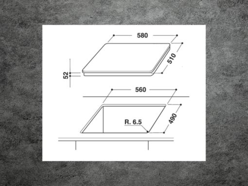 kích thước bếp từ whirlpool acm865_ba Bếp từ Whirlpool ACM865/BA