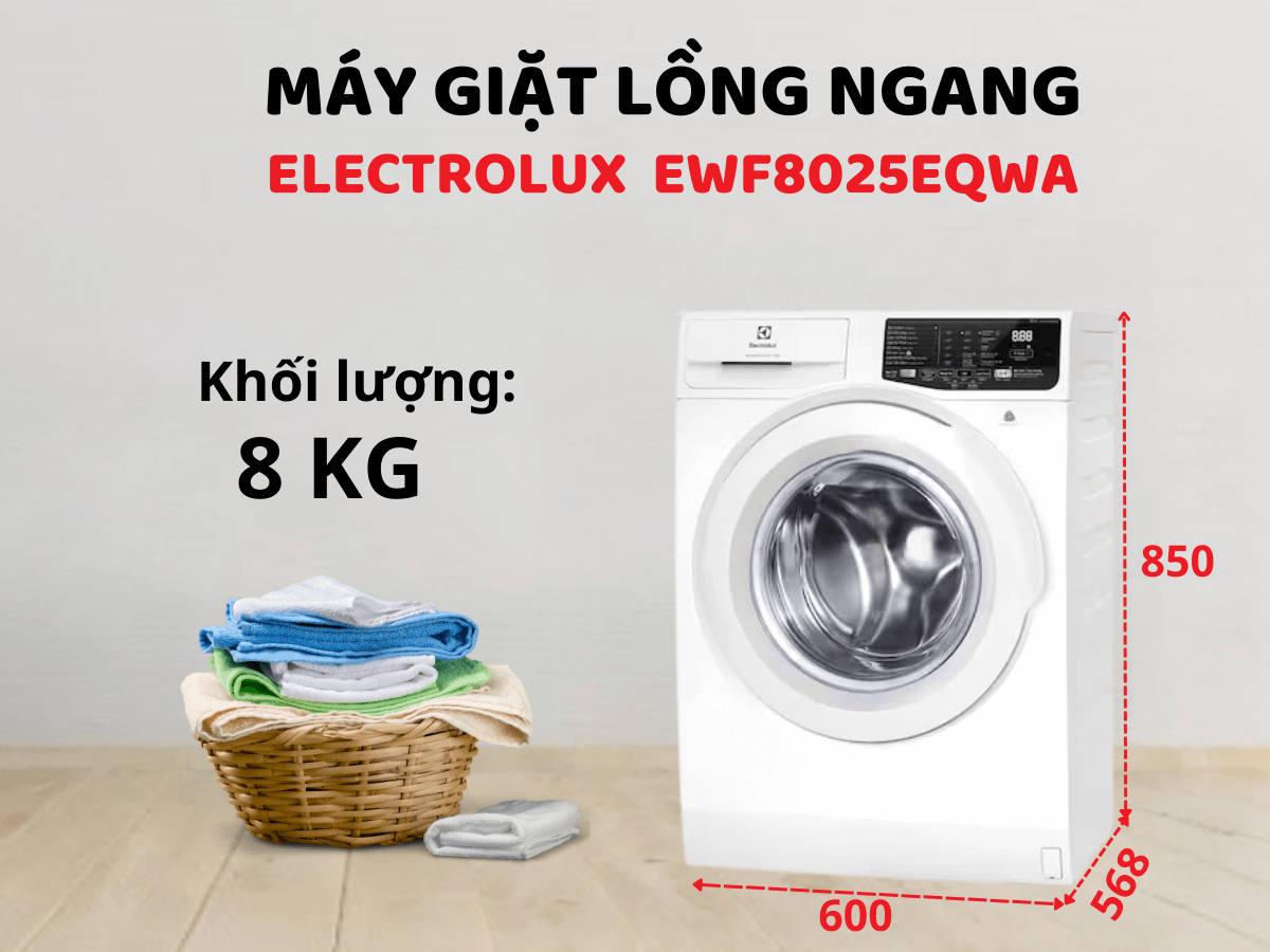 Máy giặt Electrolux EWF8025EQWA (8kg)