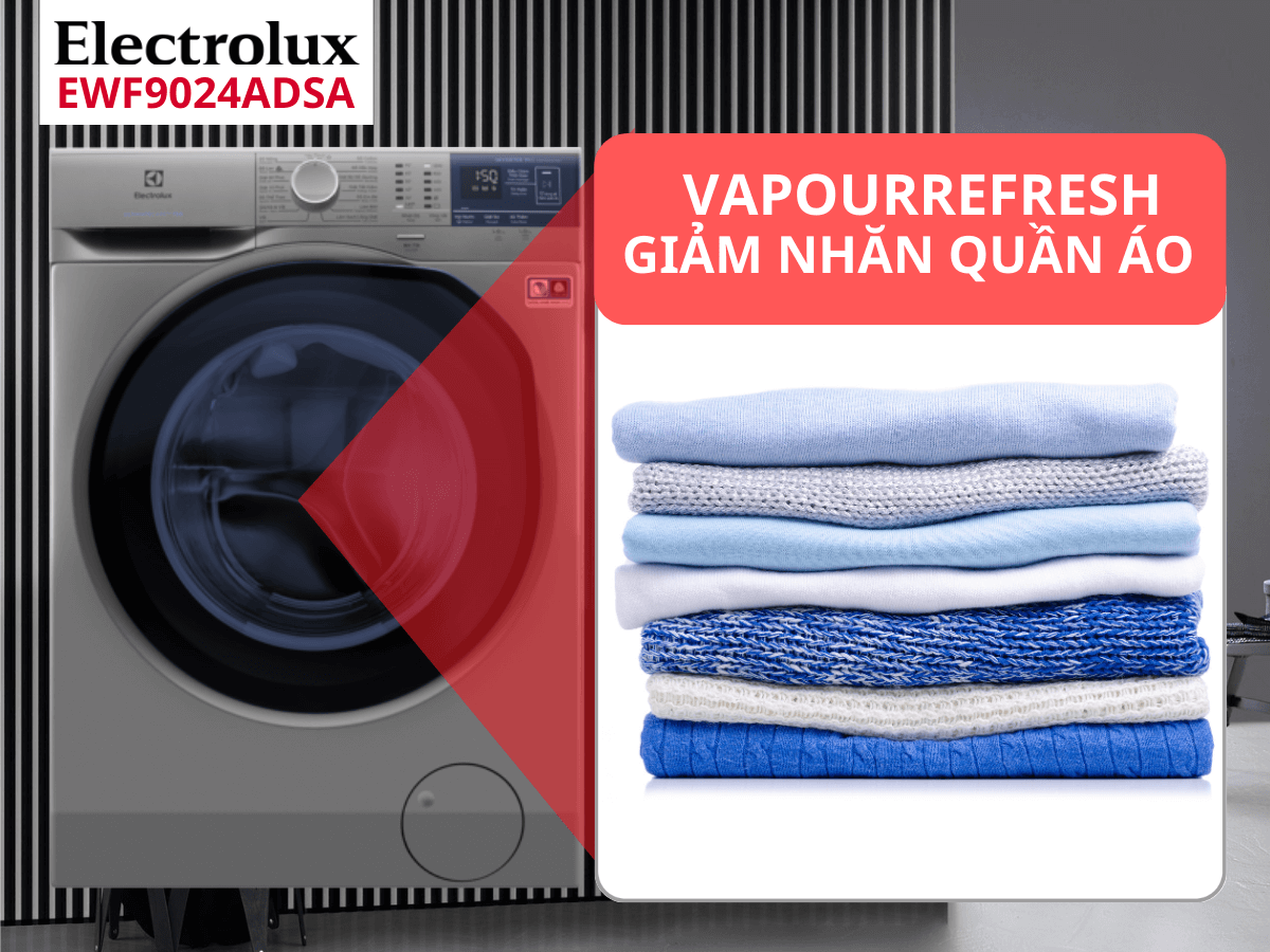 Công nghệ VapourRefresh giảm nhăn và làm mới quần áo