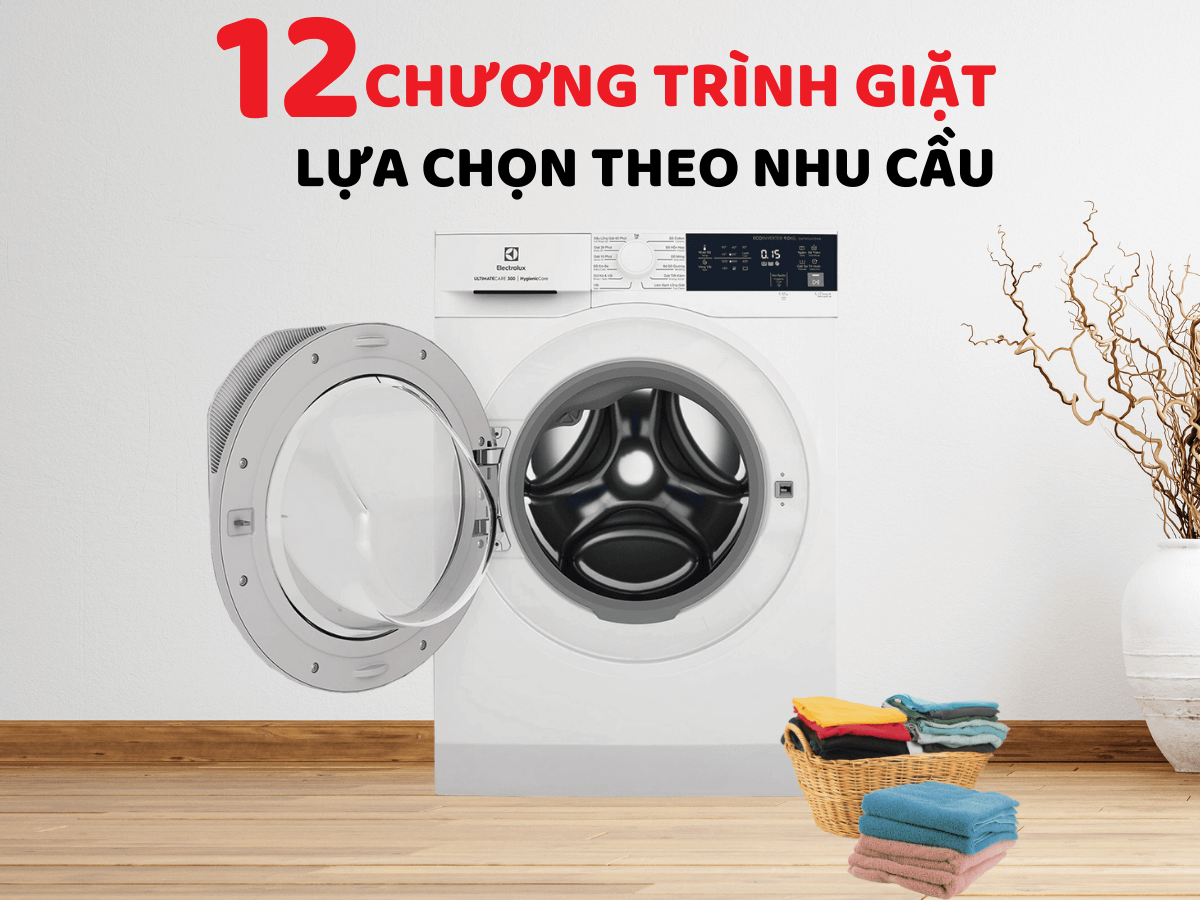 Đa dạng chương trình giặt phù hợp với nhiều loại vải và nhu cầu khác nhau