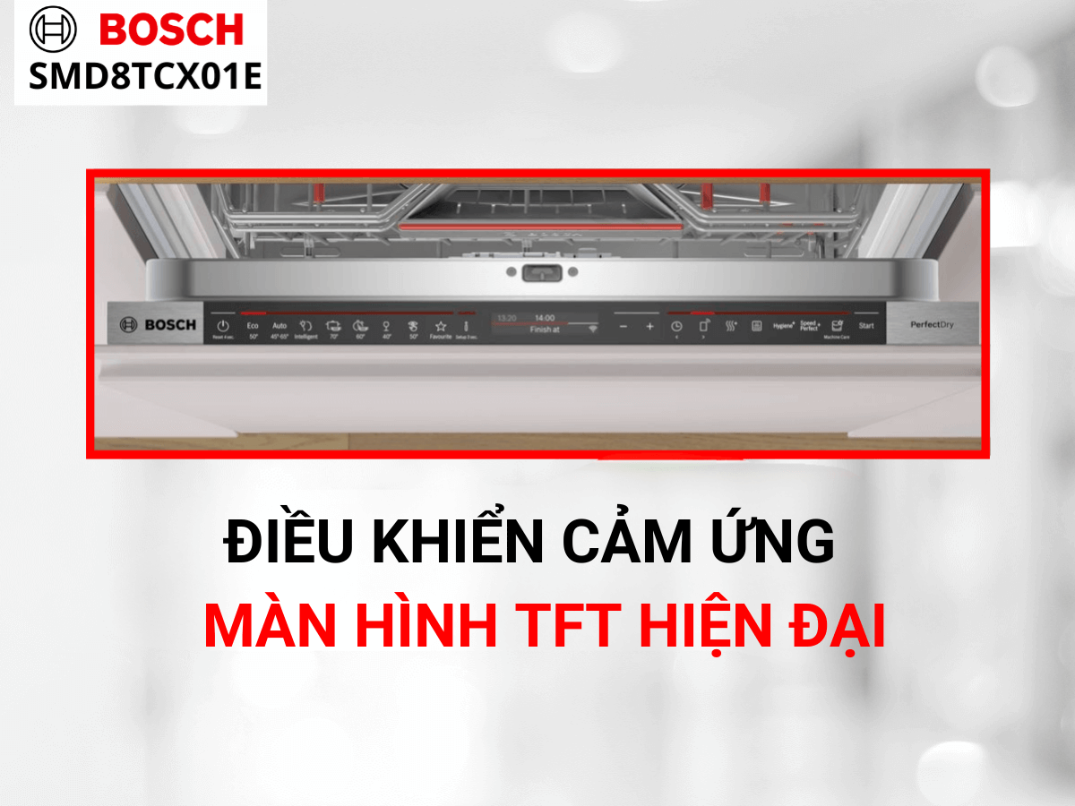 Điều khiển cảm ứng và màn hình TFT hiện đại