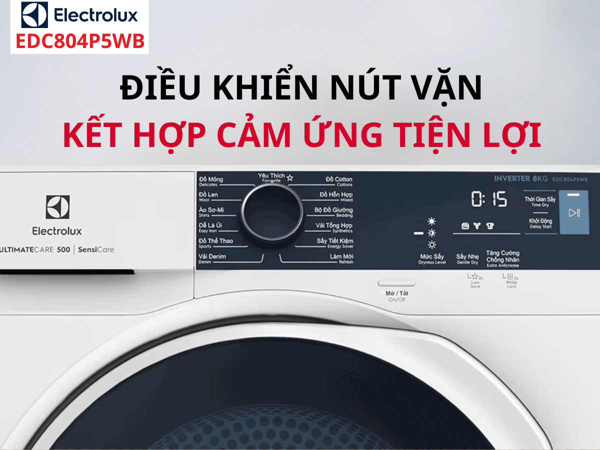 máy sấy quần áo electrolux edc804p5wb