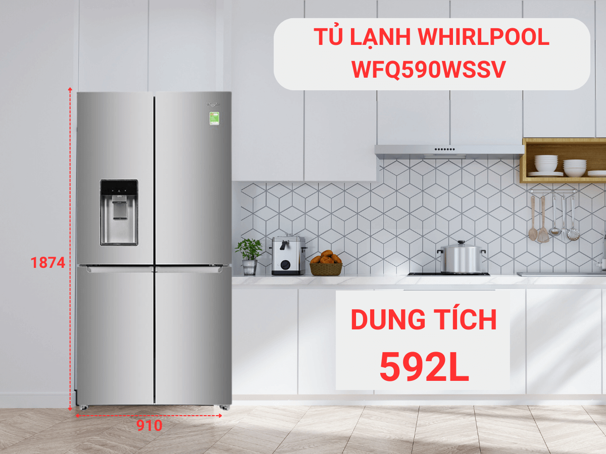 tủ lạnh whirlpool wfq590wssv