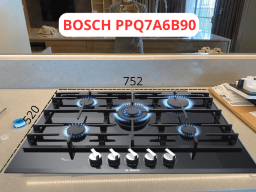 Bếp gas Bosch PPQ7A6B90 thiết kế 5 lò nấu công suất lớn
