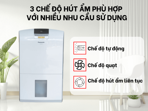 3 chế độ hút ẩm phù hợp với nhiều nhu cầu sử dụng