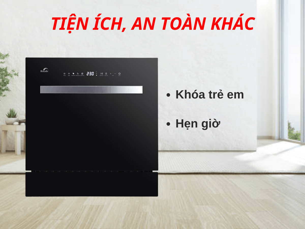 Máy rửa bát Bauer BW 2680F (Đen)