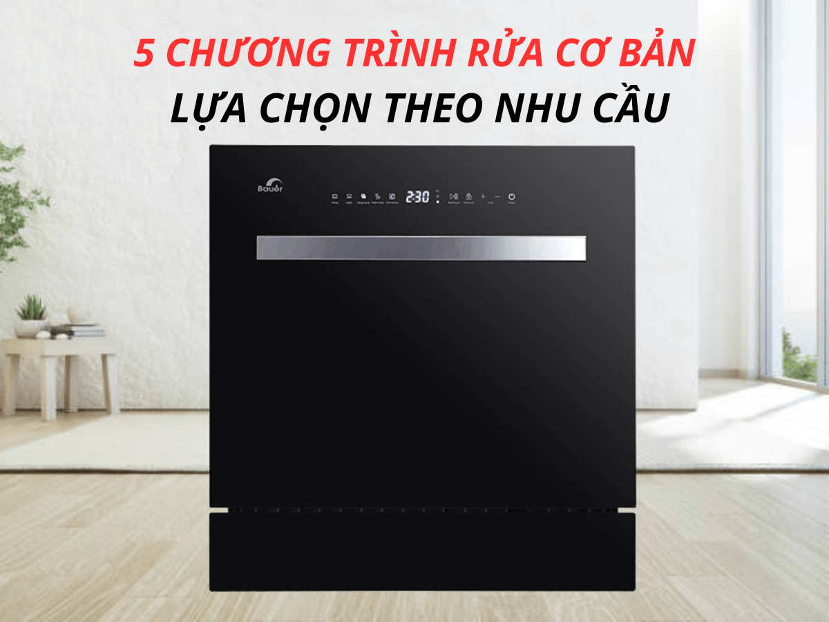 Máy rửa bát Bauer BW 2680F (Đen)