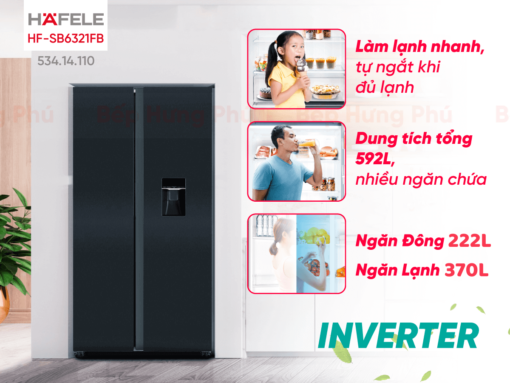 Tính năng và tiện ích tủ lạnh Hafele HF-SB6321FB (534.14.110)