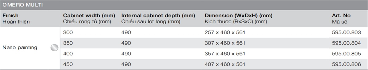Kệ gia vị Hafele Omero Multi 300mm 595.00.803