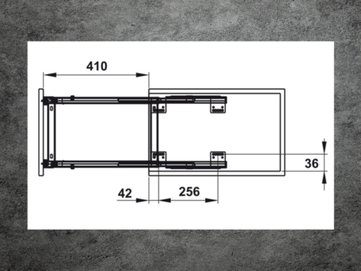 kích thước lắp đặt kệ gia vị đa năng hafele sonata Kích thước kệ gia vị đa năng Hafele Sonata