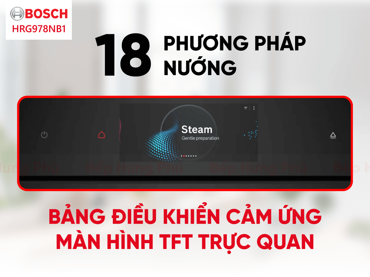 Lò nướng kết hợp hấp Bosch HRG978NB1
