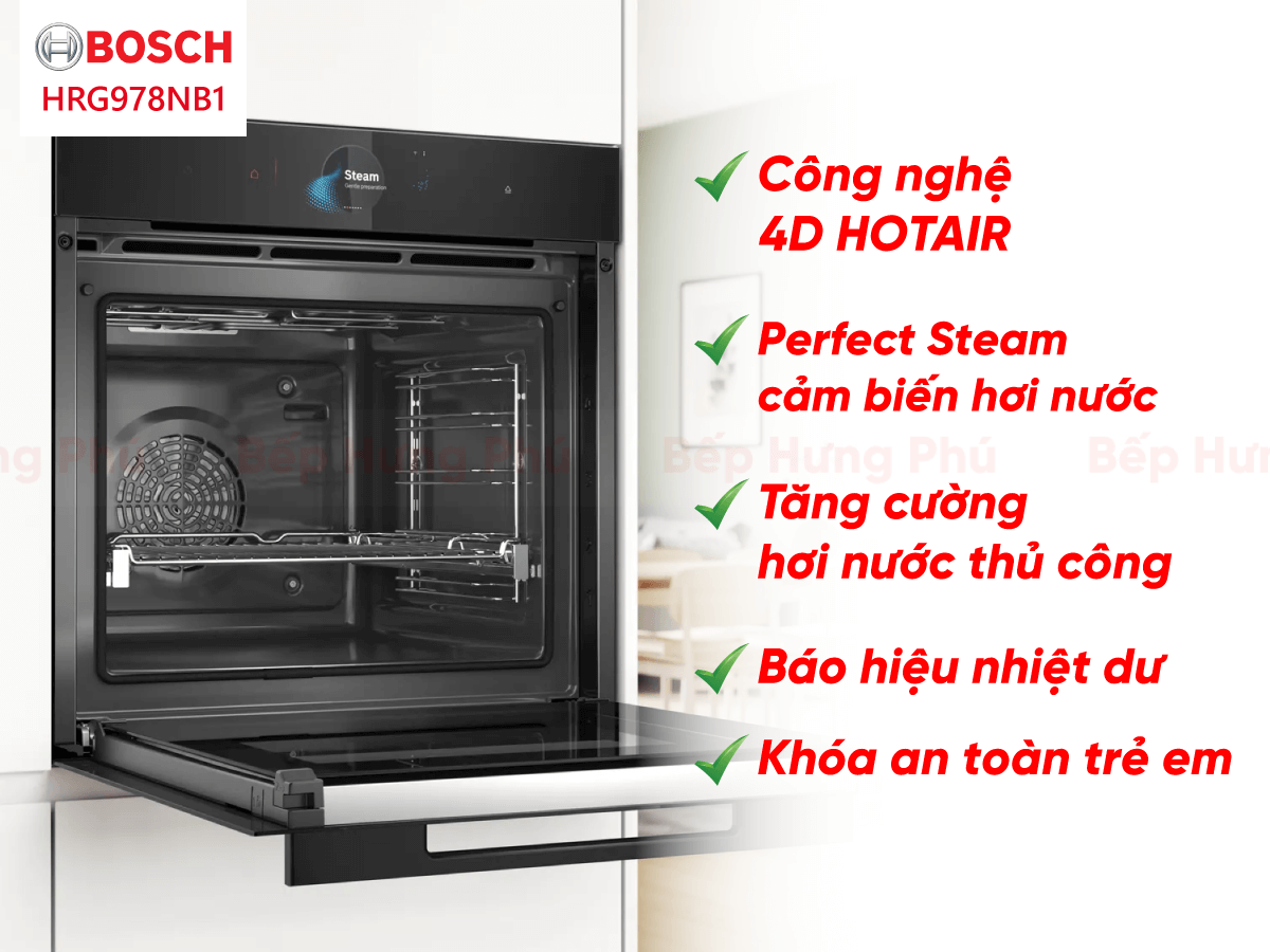 Lò nướng kết hợp hấp Bosch HRG978NB1