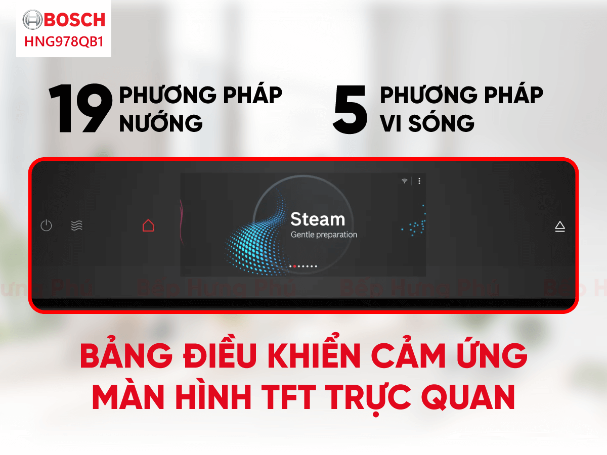 Lò nướng kết hợp vi sóng và hấp Bosch HNG978QB1