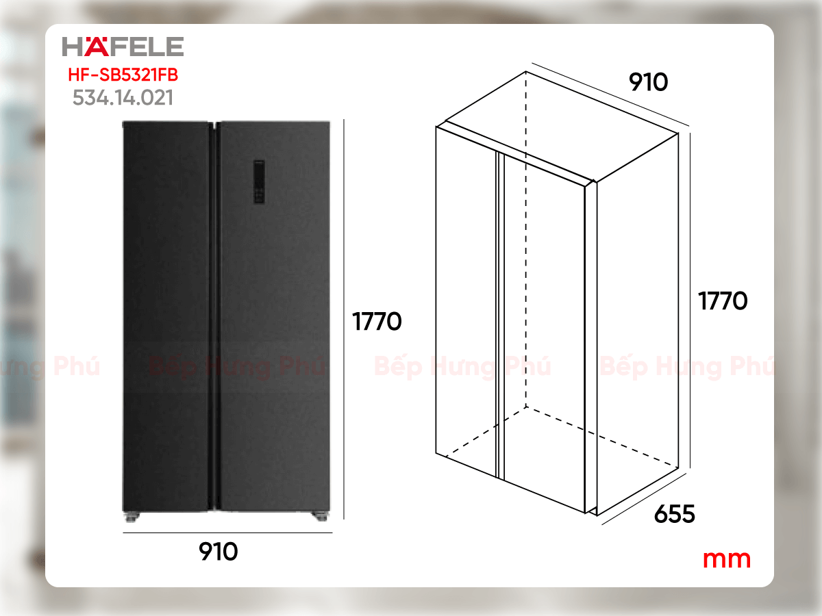 Tủ lạnh Hafele HF-SB5321FB (534.14.021)