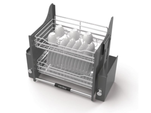 thiết kế kệ chén nâng hạ hafele lento lưới tròn