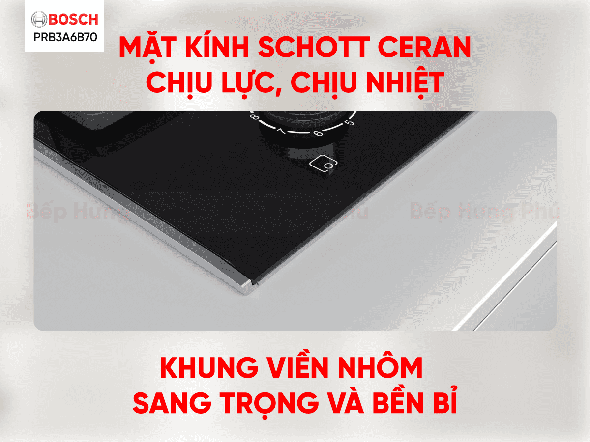 Mặt bếp kính Schott Ceran cao cấp, bền bỉ