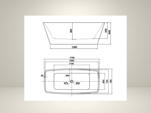 Bồn tắm Hafele Nagoya 1700 (588.99.610)