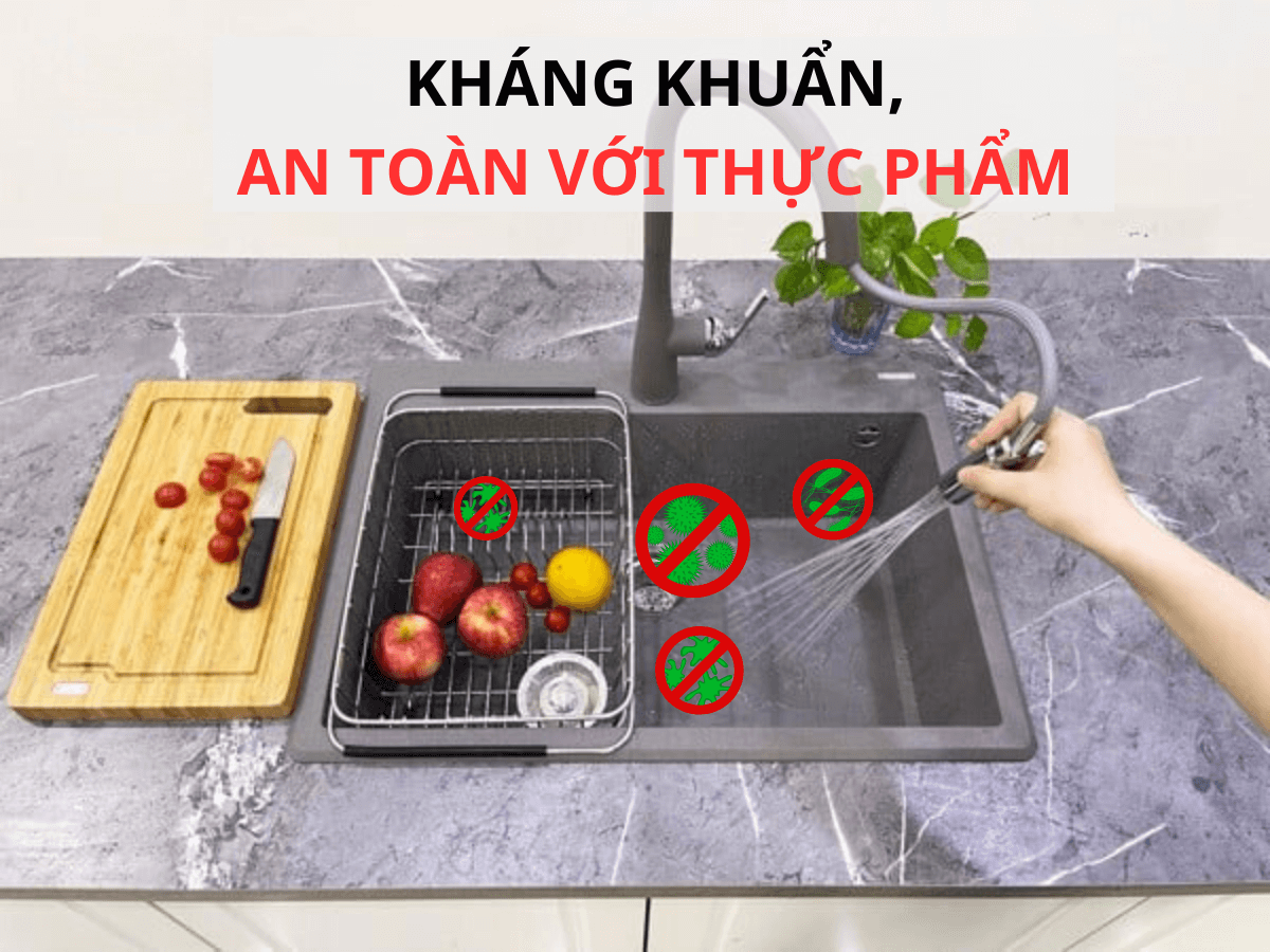 Chậu đá Konox Ruvita 680 - Grey