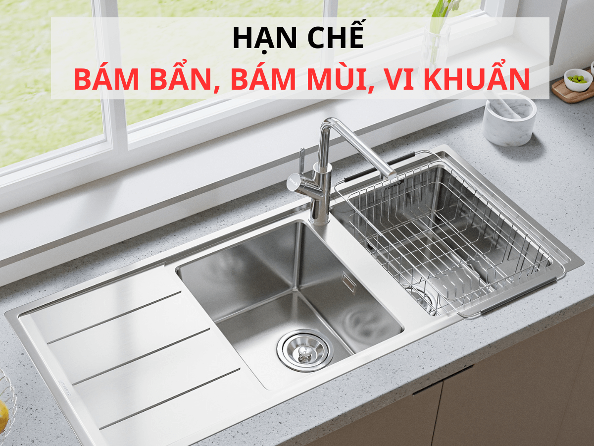 Chậu inox Konox Beta 1160 - Bàn trái