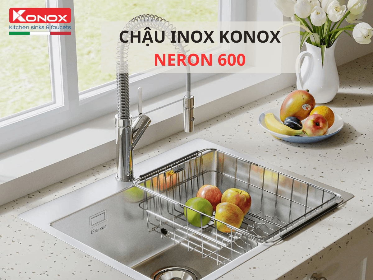 Chậu inox Konox Neron 600