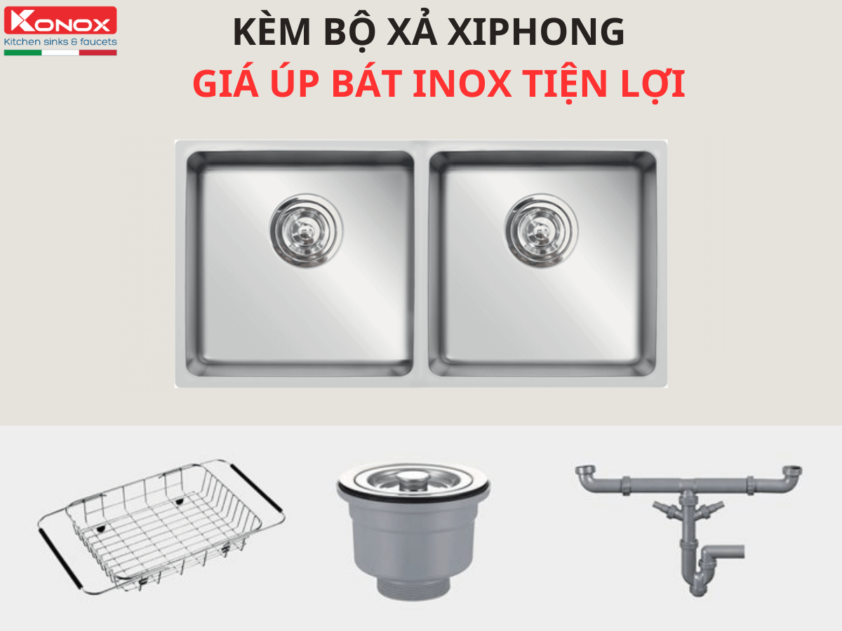 Chậu inox Konox Vigo 8644