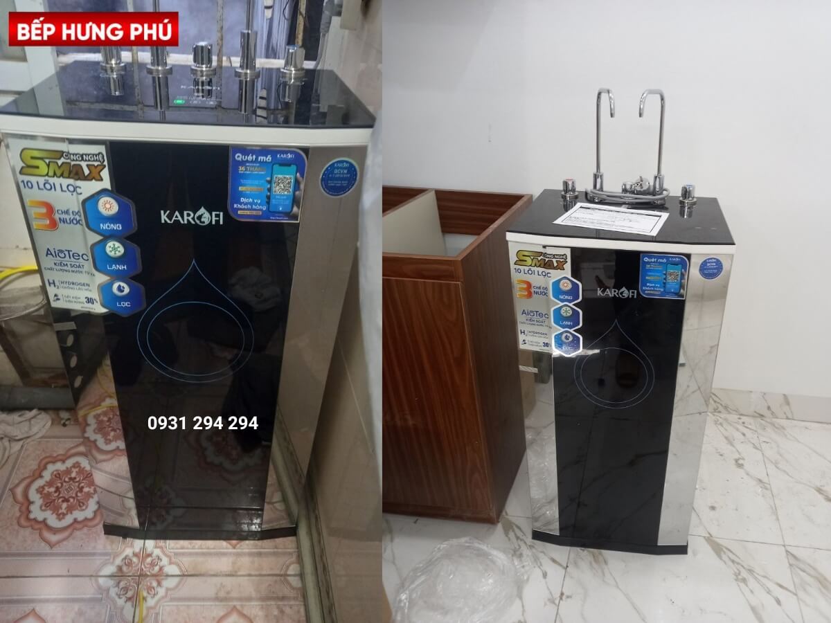 Máy lọc nước Karofi KAD-D50 lắp đặt tại nhà khách hàng