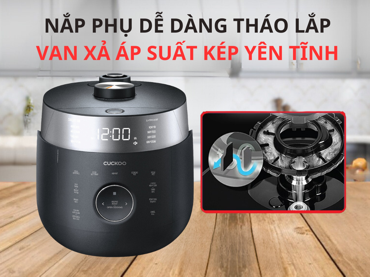 Nồi cơm điện cao tần Cuckoo CRP-LHTR0609F (Đen)