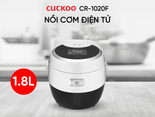 Nồi cơm điện tử Cuckoo CR-1020F (Trắng - Đen)