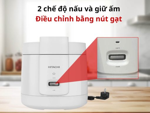 2 chế độ nấu và giữ ấm, kèm xửng hấp tiện lợi
