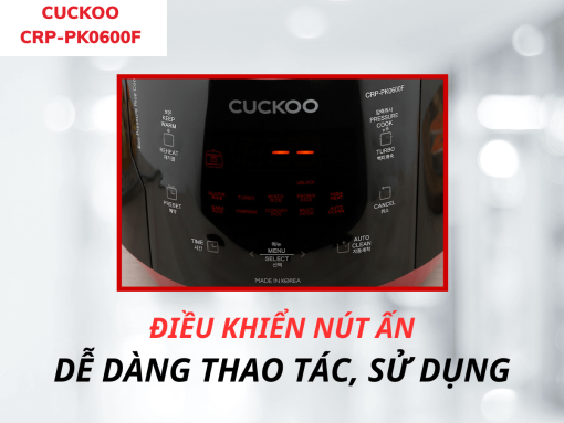 Nồi cơm điện tử áp suất Cuckoo CRP-PK0600F